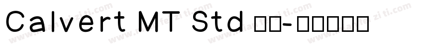 Calvert MT Std 粗体字体转换